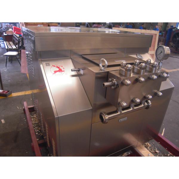 Stainless Steel High Pressure Homogeniser / Polished Surface Dairy Homogenizer