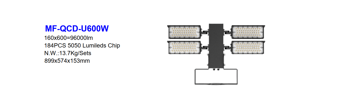 1200W 6000-6500K светодиодный спортивный стадион 155lm/W-165lm/W 10° /20° /40° /60° /90° 5 лет гарантия для башенного крана
