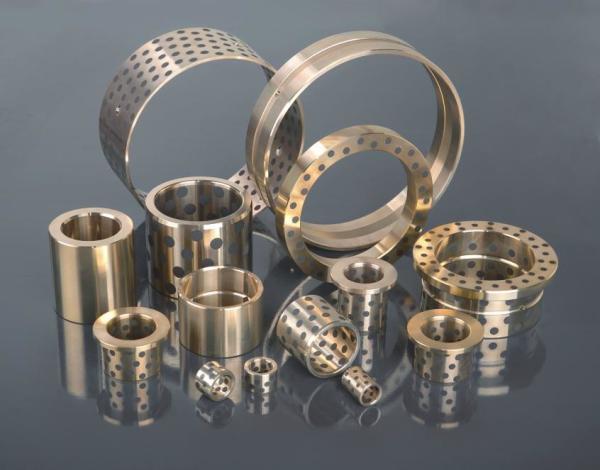 C86300 SAE430B Manganese Bronze Flange Bushings With Solid Lubricant Plugs Centrifugal Casting