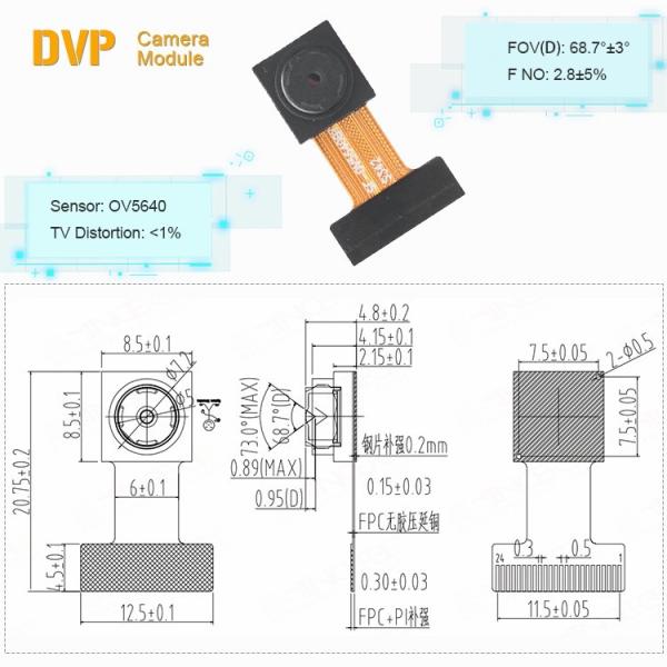 5 мегапиксельной панели камеры DVP OV5640 с фиксированным модулем датчика фокуса изображения