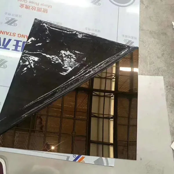 Black Mirror Stainless Steel Sheet Grade 201 0.4mm - 1.5mm with Bright Surface from Baosteel