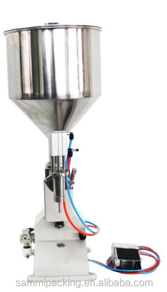A02 Manual Grade Small Pneumatic Paste Filling Machine 50ml Cream Shampoo Cosmetics Filler for Beverage and Bag Packaging