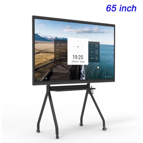 Classroom 65 Inch Interactive LCD Touch Screen OEM 60Hz Lcd Teaching Board Dual OS