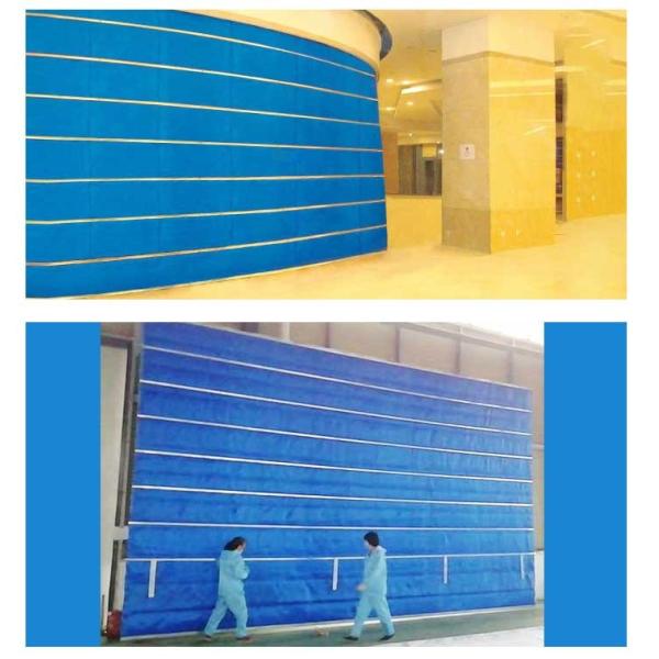 12m Double Curtain Roll Up Door Fire Rated Inorganic Cloth For Shopping Mall