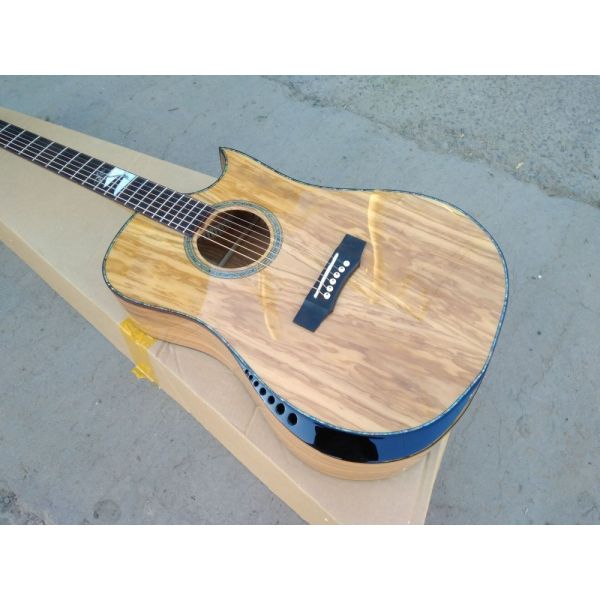 AAAA custom guitar all solid imported Olive wood Ryans style guitar customize handmade acoustic guitar