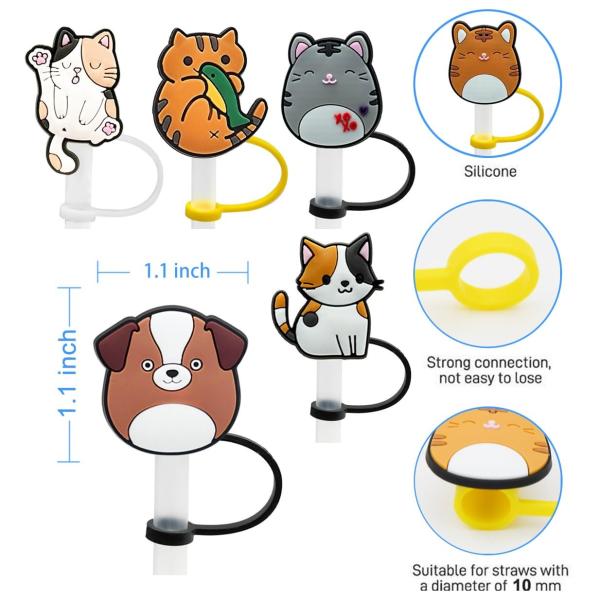 Покрышка соломинкой для Кубка Стэнли Силиконовый соломинный топер совместим с 30&40 Oz Tumbler 10mm 0.4in Силиконовые соломинные крышки