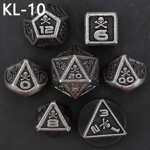 7 Skeleton Dice, Multi Faced Digital Color DND Board Game, Dragon and Dungeon