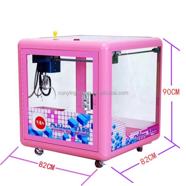 Mini Rubik Cube Crane Machine Moeda Operada Toy Crane Game com US Plug