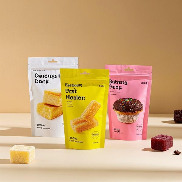 Stand Up Zipper Snack Bags 3 Layer Plastic Laminated Moisture Proof Airtight Custom Logo Printing for Chips Nuts Candy