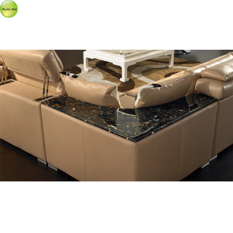 Redde Bee Luxury Leather Corner Sofa: Modern Design, Elevates Living Room Elegance
