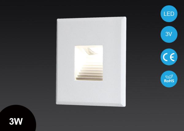IP20 3W Mini Wall Mounted Recessed LED Indoor Stair Lights Changable Covers Pure Aluminum