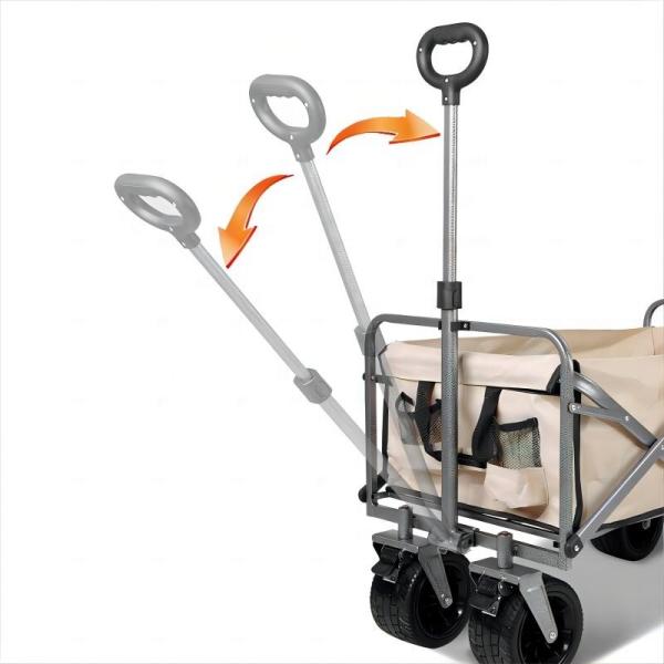 Lightweight Folding Wagon Cart 150L Capacity 100kg Load Steel Frame