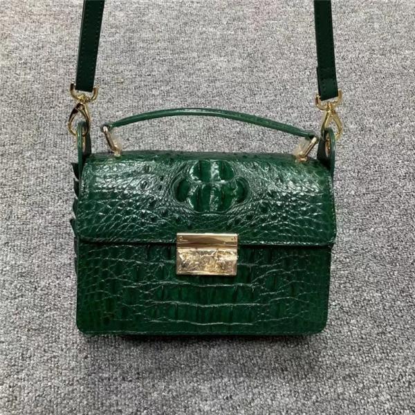 Fashion Lady Purse Genuine Exotic Crocodile Leather Women Flap Bag Authentic Real Alligator Skin Female Small Handbag