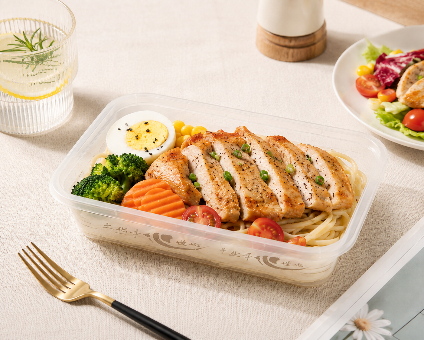 Leak Resistant Lid PP Food Container 500ml for Takeout / Meal Prep