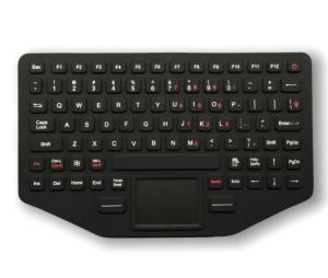 IP67 産業用シリコンゴムバックライトキーボード 防水 防塵 ミニキーボード 触覚パッド付き フロントパネル -40°Cに搭載