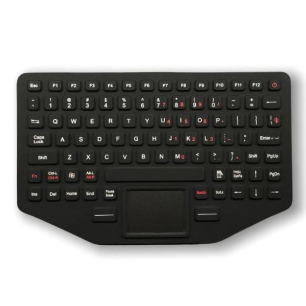 IP67 防水 防塵 産業用 シリコン バックライト キーボード + タッチパッド 390g USB 車用 -40°C