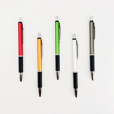 Plume en caoutchouc antidérapant, poignée, plume à bille en aluminium, plume à bille en métal, légère, colorée
