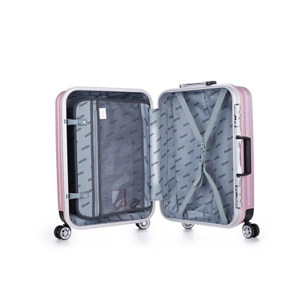 Carry-on Suitcase with Durable Wheels and Zipperless Hard Shell Front Open Trolley Case Luggage in PC ABS Black Aluminum