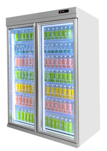 Refrigerador da bebida da porta de vidro/congelador comerciais exposição do supermercado