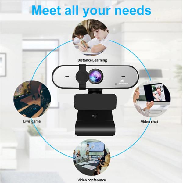 2K Autofocus Full HD Webcam 1080P 60FPS USB PC Webcam With Dual Microphone