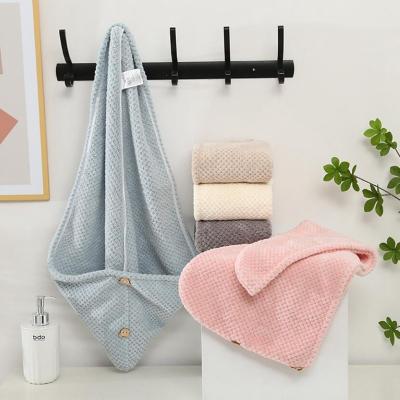 Absorbant de l'eau Turbie Twist Microfibre serviette en laine de corail Waffle tissage
