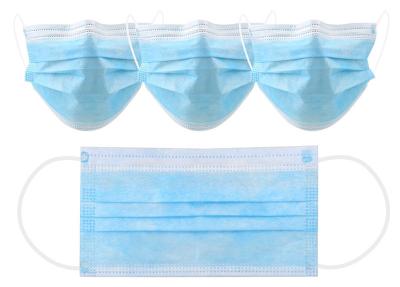 Disposable Medical Protective Face Mask , Earloop 3 Ply Mouth Mask Non Woven