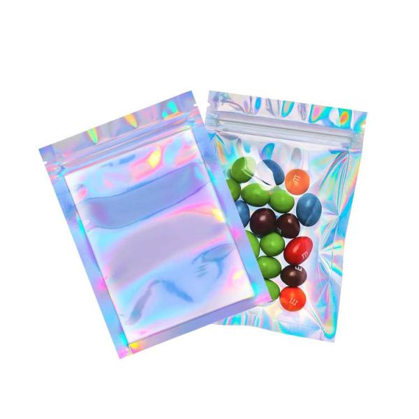 Gift Aluminum-plated Self-sealing Zipper Holographic Foil Small Pouch
