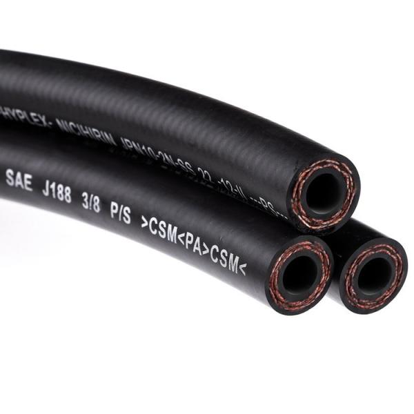 Two Fiber Braid High Pressure Power Steering Pressure Hoses SAE J188 3/8 Inch