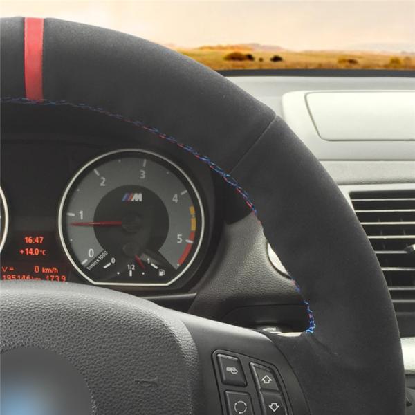 3-Spoke Wheel Mewant Steering Wheel Cover for BMW 1 Series E81 E82 E87 E88 2008-2013