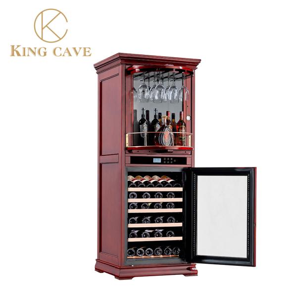 Double Layer Tempered Reversible Glass Door Kitchen Wine Cooler Electric Beverage Refrigerator