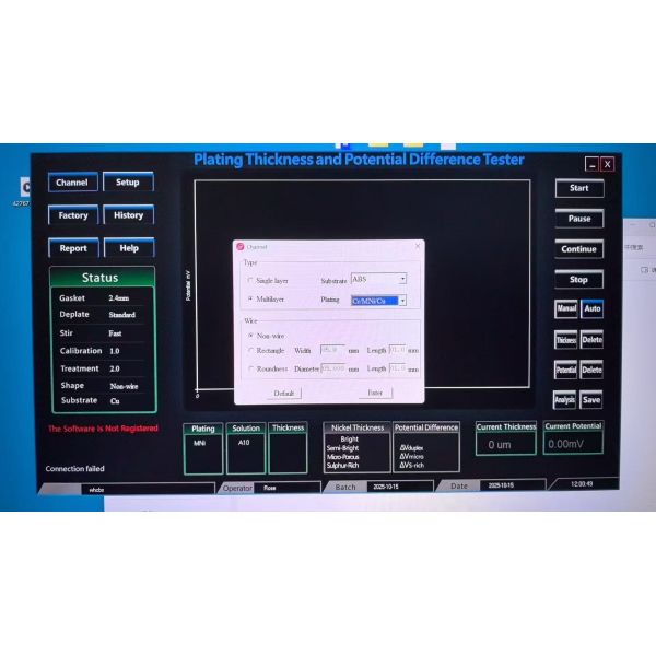 TG-100G Electrolytic Coulometric Thickness Gauge Multilayer Nickel Coating Thickness Tester