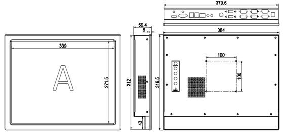 IPPC-1705T 17 Industrial Touch Panel PC / Rugged Touch Screen PC 4G DDR3