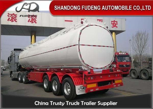 Aluminum 28t Capacity 45000 Liters Fuel Tanker Semi Trailer