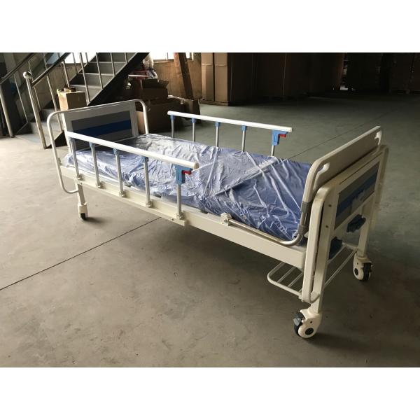 Голубая и белая кровать 2 функций ручная медицинская для клиники