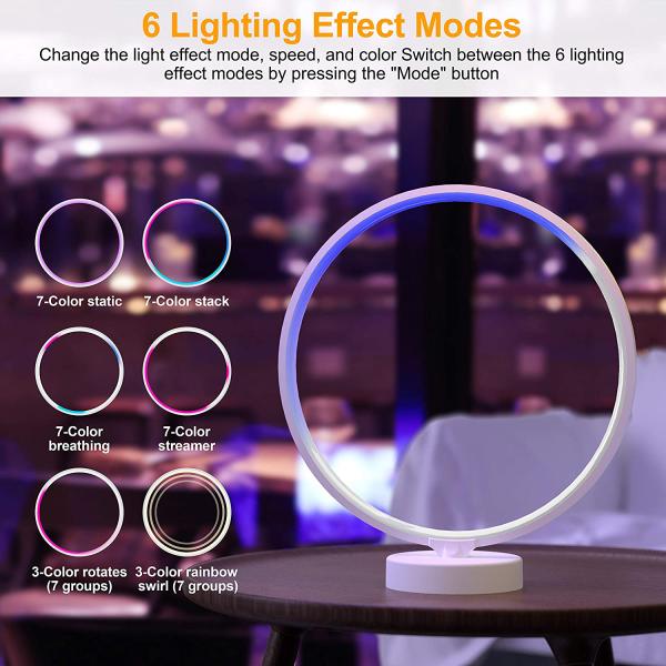 8W RGBW Mood Lighting Lamp with 2700K Soft Warm White APP and Remote Control 50,000 Hours Lifespan