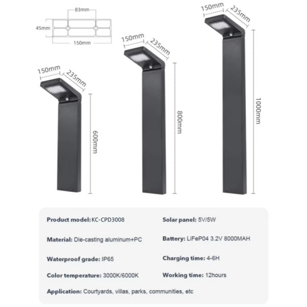 Long-Lasting Solar Lawn Lights - Decorative LED Outdoor Waterproof Pathway Lights