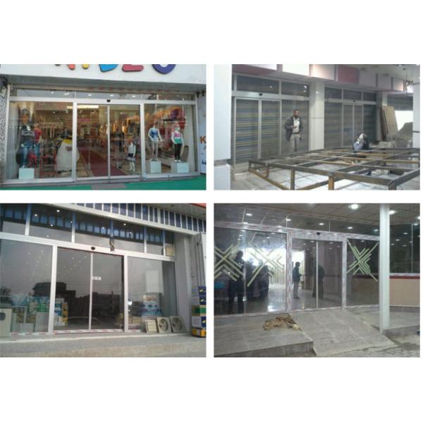 motorized Commercial Automatic Sliding Doors Slender portal for Office Building