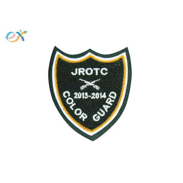 Irregular Shape Custom Chenille Patches Double Felt Fabric Iron On With Laser