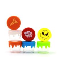 A especiaria de vidro da tampa Leakproof hermética do silicone 5ml range a forma redonda