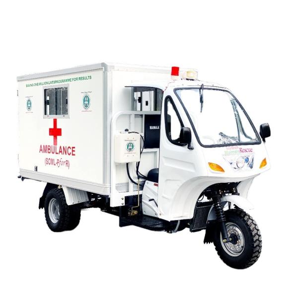 Triciclos motorizados Veículos de emergência 250CC Motos Ambulância Triciclo para adultos Big Wheel