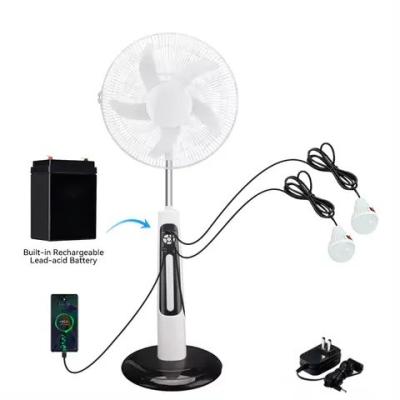 High Efficiency Home Solar Rechargeable Fan Height Adjustable Wide Angle Adjustment