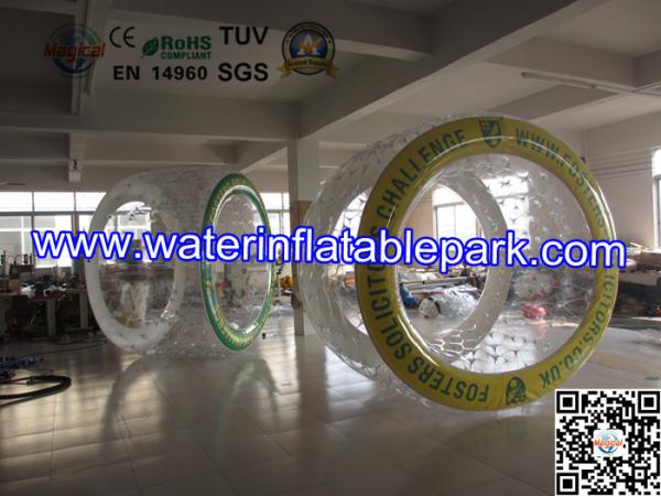 Custom Logo  Inflatable Roller Ball  0.8mm TPU 2.7m x 2mD For Pool