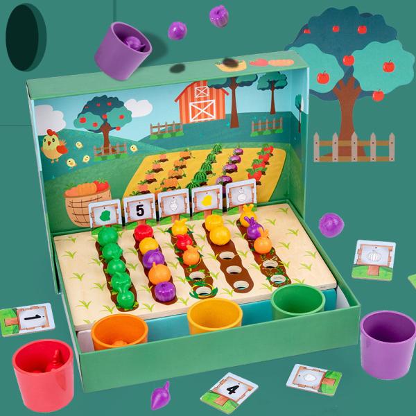 Farm Fruit Vegetable Plantation Early Educational Toy Color Classification Cup