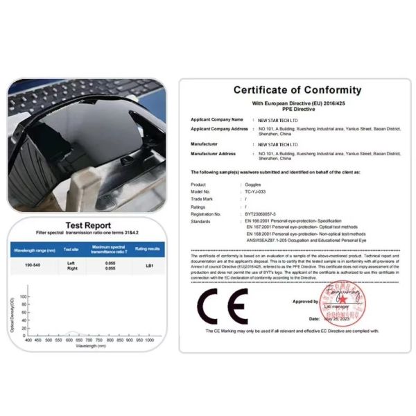 laser protection glasses ipl glasses protective laser safeti glasses laser protect glasses LASER SAFETI GLASSES 190-550nm 750-2000nm Laser protective lenses laser protector laser protective 532