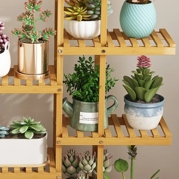 Living Room Indoor Display Pothos Balcony Flower Pot Rack with Minimalist Design and Multi-layer Storage