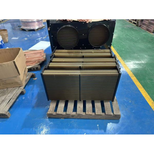 Refrigeration Spare Parts Water Chiller Plate Type Coil Air Cooled Aluminum Copper Tube Condenser High Efficiency Cold Storage 1