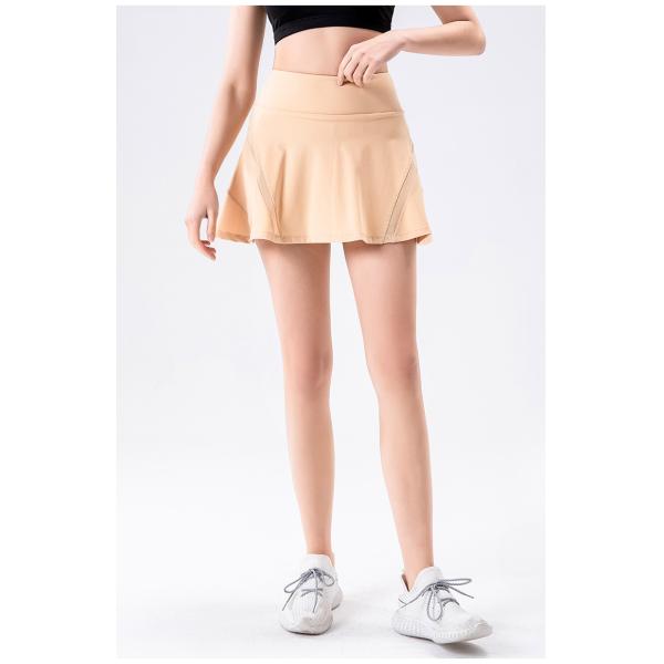 Высокий эластичный женский теннис обходит соединенную сетку с внутренними карманами играет в гольф юбки