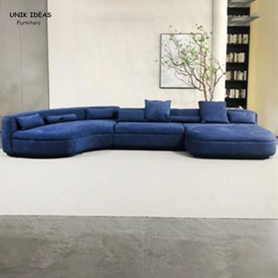 Grupo estofado Blue Velvet de couro de Sofa Bed Contemporary Leather Couch