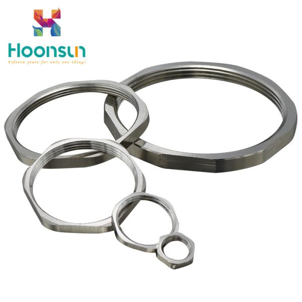 Standard Two Way Cable Gland Accessories Reversible Hexagon Cable Gland Locknut