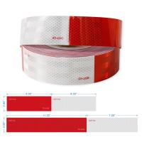 Cintas adhesivas reflectoras rojas y blancas impermeables DOT-C2 para camiones al aire libre